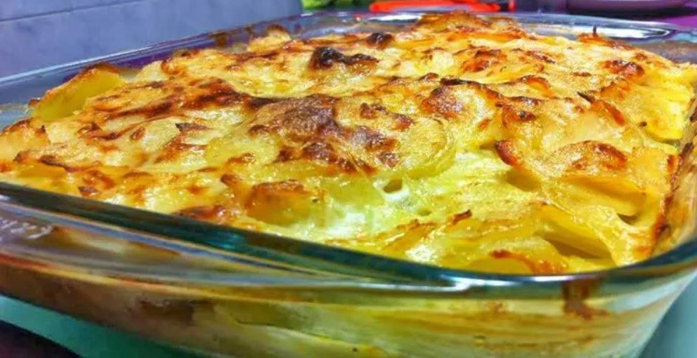 Batatas Gratinadas com Bacalhau