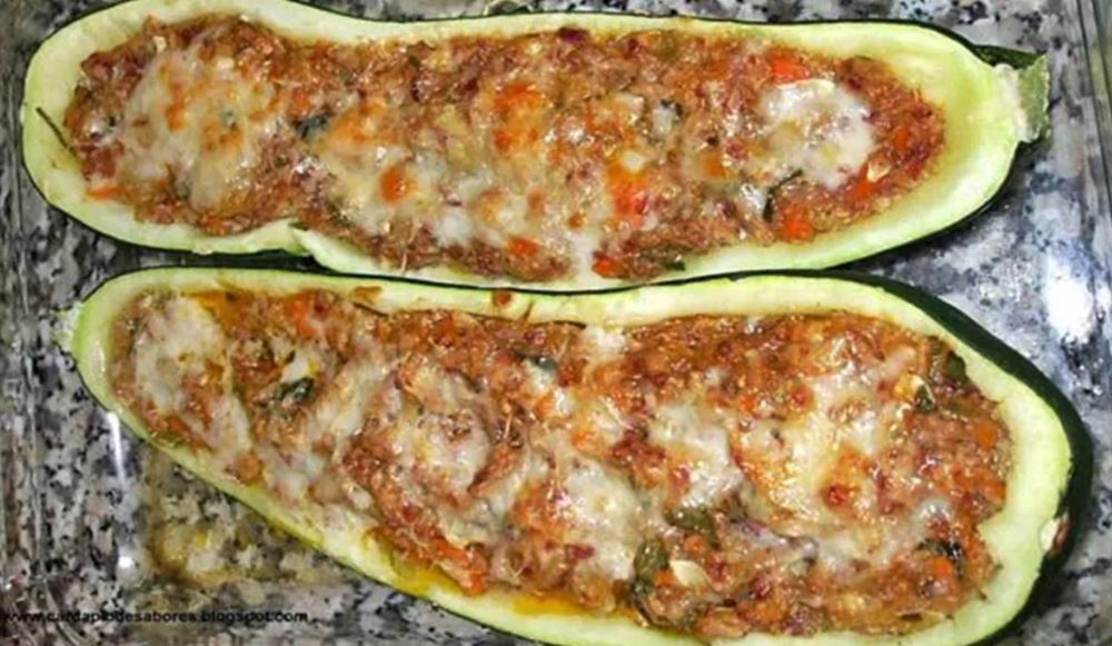 Courgette Recheada com Atum